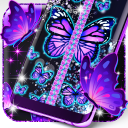 Neon butterflies zip locker Icon