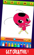 LadyBug Mira Coloring Book screenshot 1