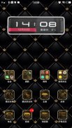 3D Ripple Gold Black Launcher Wallpaper Theme screenshot 0