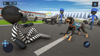 Stickman Police Dog Prison Chase Game screenshot 4