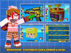 Cops N Robbers - 3D Pixel Craft Gun Shooting Games screenshot 1