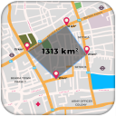 Distance Calculator Map Land M Icon