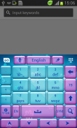 ثيمات لوحة المفاتيح الأزرق screenshot 6