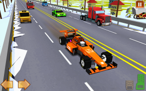 Blocky Car Highway Racer: Traffic Racing Game screenshot 2