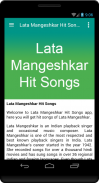 Lata Mangeshkar Hit Songs screenshot 1