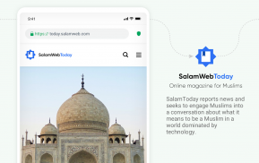 Salamweb: быстрый браузер, время молитв и кибла screenshot 2