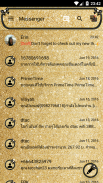 SMS Messages Glitter Gold Ribbon Theme screenshot 2