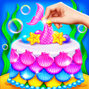 Mermaid Glitter Cake Maker Icon