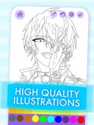 Kawaii Anime Boys Coloring Book screenshot 3