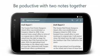 Side by Side Notepad screenshot 1