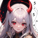 Demon Color by Number Icon