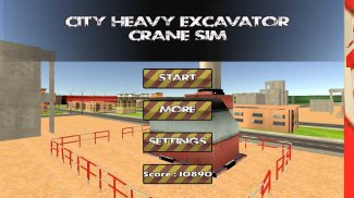 City Heavy Excavator Crane Sim screenshot 1