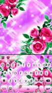 Pink Glamor Roses Keyboard Theme screenshot 3