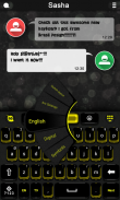 Black and Yellow Keyboard theme screenshot 2