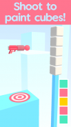 Paint Gun 3D - cube pile stack screenshot 1