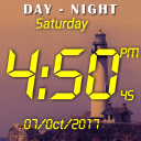 Day night changing clock live wallpaper