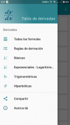 Tabla de derivadas screenshot 7