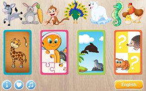 Hewan puzzle untuk anak-anak 🦁🐰🐬🐮🐶🐵 screenshot 7