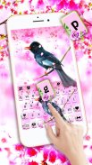 Flowers Garden Bird Keyboard T screenshot 0