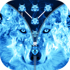 Fondos De Pantalla De Lobos De Fuego Azul