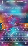 GO Keyboard Color Sparks Theme screenshot 2