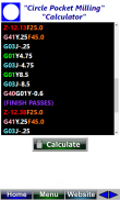 Circle Pocket CNC Milling Programming Calculator screenshot 6