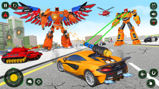 Police Eagle Robot Car Game 3d screenshot 7