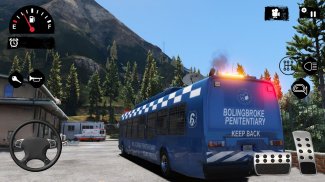 Police Bus Simulator Transport Driving Free Game screenshot 4