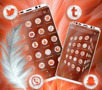 Orange Feather Launcher Theme screenshot 0