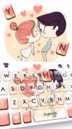 Couple Love Kiss Keyboard Theme screenshot 1