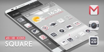 Square GO Launcher Theme screenshot 4