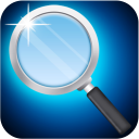 magnifying glass with light Icon