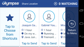 Glympse for Auto - Share GPS screenshot 1