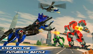 Wolf Robot Police Copter Games screenshot 12