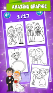 Bride And Groom Wedding Coloring Pages Game screenshot 2