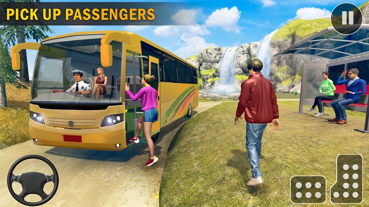 Offroad Cidade Turista Ônibus Simulador 3D: Transporte Turista Em