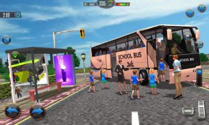 オフロードスクールバスドライバーゲーム screenshot 13