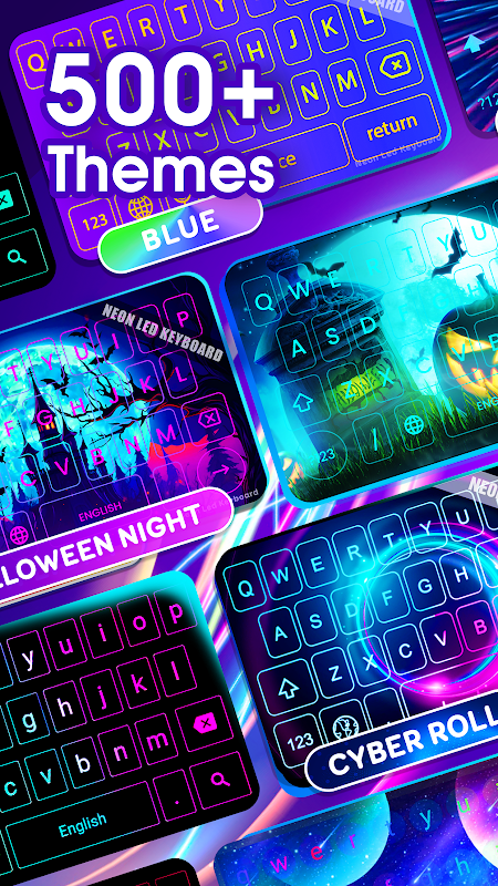 Neon Keyboard- White And Black Neon Free Download