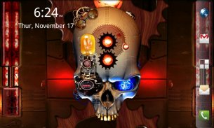 Steampunk खोपड़ी लाइव वॉलपेपर screenshot 7