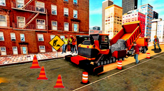 Highway road construction game screenshot 2