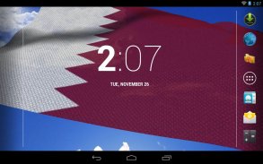 3D Qatar Flag LWP screenshot 1