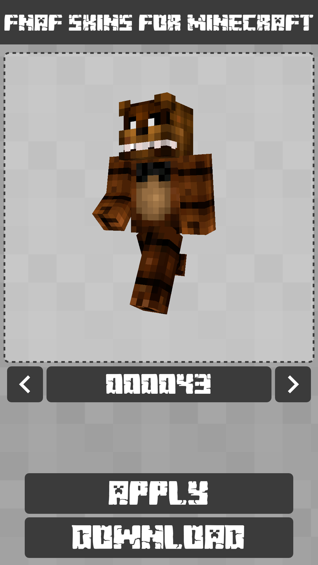 Skins for FNAF for Minecraft PE - Newest Skin for FNAF by Thanh Thao