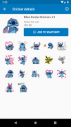 Blue Koala Stitch Stickers For WhatsApp  2020 screenshot 0