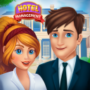 Hotel & resort management game for girl with level Icon