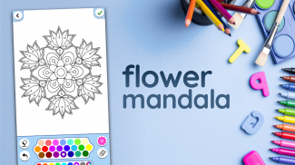 Flower mandala colouring book screenshot 0