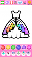 Glitter Dresses Coloring Book - Páginas de dibujo screenshot 6