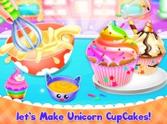 Unicorn Cupcake Baking bếp: Tráng miệng Games screenshot 0
