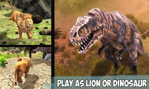 恐龙与愤怒的狮子攻击 screenshot 4