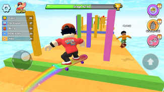 Obby Skateboard: Easy Parkour screenshot 2