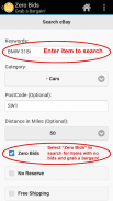 Zero Bids Finder ( No Reserve) screenshot 0